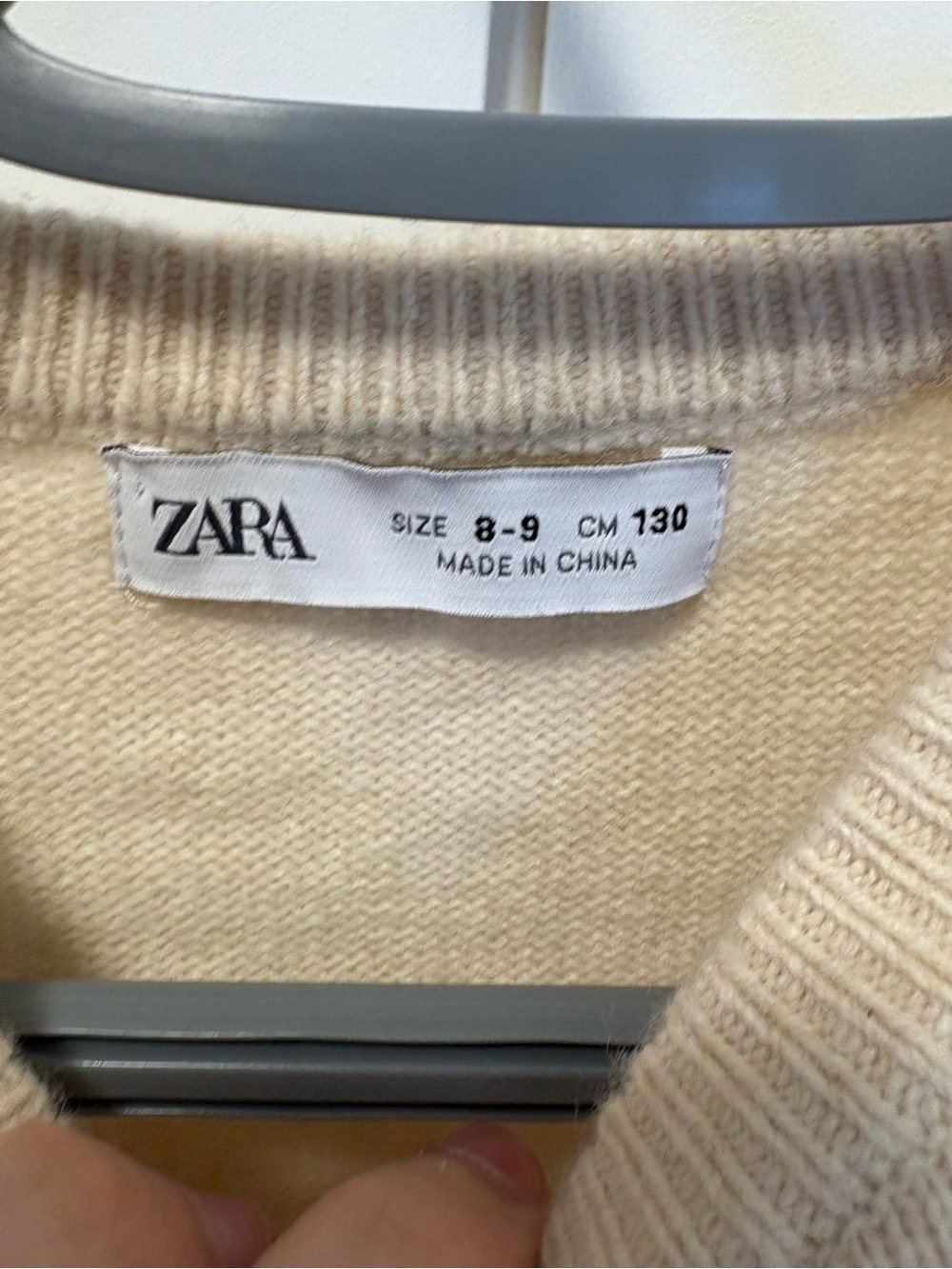 Zara Cream Crewneck Sweater - Picture 2 of 3